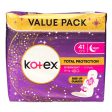 Kotex Total Protection Overnight Wings Sanitary Pads 41cm 12pcs pack Online