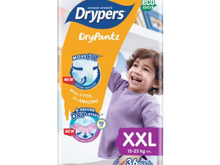 Drypers Drypantz Extra Extra Large Baby Diaper (15-25kg ) 36pcs pack Online Sale