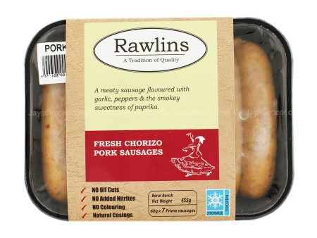 [NON-HALAL] Rawlins Pork Chorizo Sausages 455g Online now