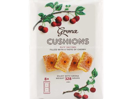 Grona Cushions Cherry Puff Pastries 328g Online now