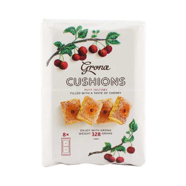 Grona Cushions Cherry Puff Pastries 328g Online now