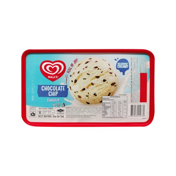 Walls Classic Chocolate Chip Ice Cream Tub 1.4L Online Sale