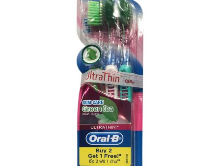 Oral-B Ultrathin Gum Care Green Tea Toothbrush 2+1pcs Online now