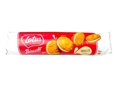 Lotus Biscoff Sandwich Vanilla Cookies 150g For Sale