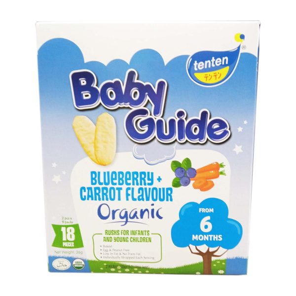 Tenten Baby Guide Rice Rusks Carrot Flavour 36g For Sale