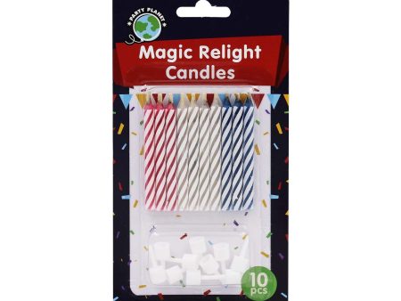 Party Planet Magic Relight Candles 10pcs Online now