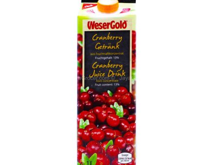 Weser Gold Cranberry Juice 1L Online Sale