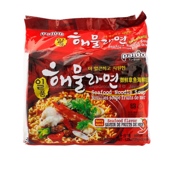 Paldo Iloom Spicy Seafood Ramen Instant Noodles 120g x 5 Online