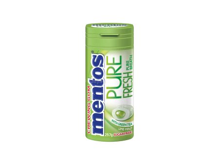 Mentos Pure Fresh Pure Breath Lime Mint Sugar Free Chewing Gum with Green Tea 29.7g Discount