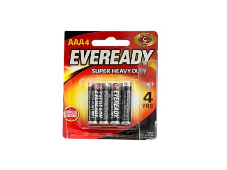 Eveready Super Heavy Duty Battery AAA 1212 BP4 1pack Hot on Sale