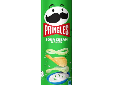 Pringles Sour Cream and Onion Potato Crisps 102g For Discount