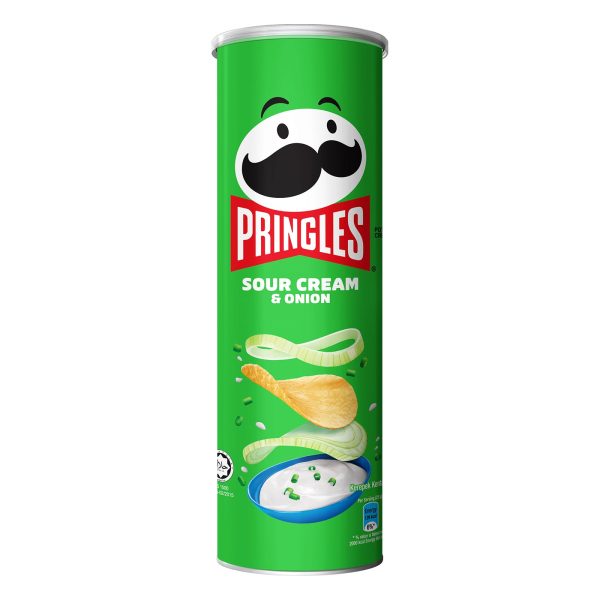 Pringles Sour Cream and Onion Potato Crisps 102g For Discount