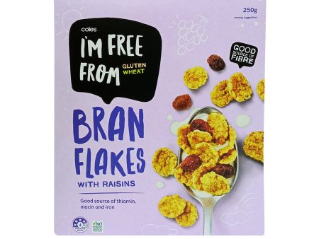 Coles Im Free From Branflakes with Raisins 250g Online Hot Sale