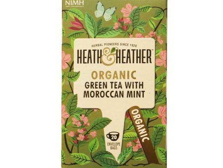 Heath & Heather Organic Green Tea with Moroccan Mint Tea 20pcs pack Online Hot Sale