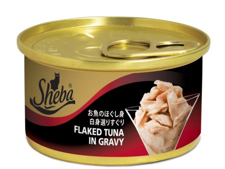 Sheba Flaked Tuna In Gravy Wet Food 85g Online now