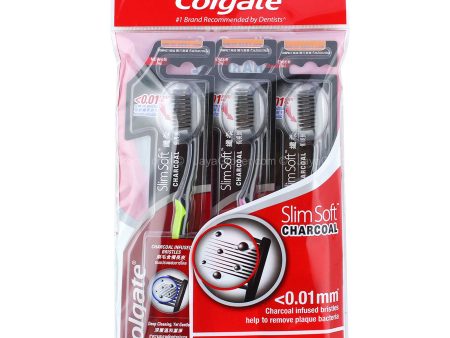 Colgate Slim Soft Charcoal Toothbrush 1pack For Sale