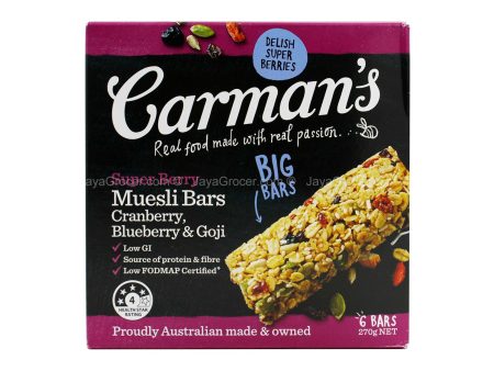 Carmans Super Berry Muesli Bar 270g on Sale