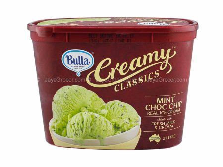 Bulla Creamy Classic Mint Chocolate Chip Ice Cream Tub 2L For Sale