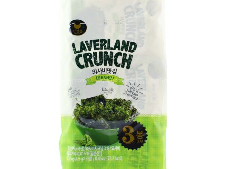 Manjun Laverland Crunch Wasabi Korean Seaweed 4.5g x 3 Online now