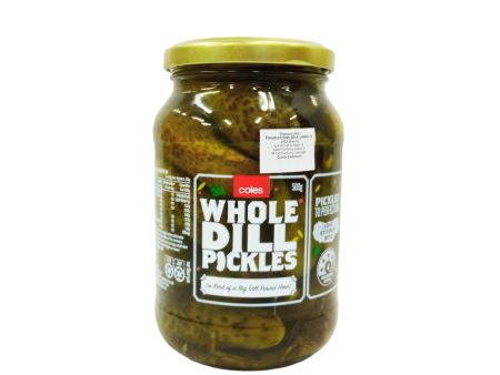 Coles Whole Dill Gherkins 500g Online Sale