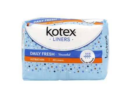 Kotex Liners Ultrathin Daily Fresh Unscented 40pcs Discount