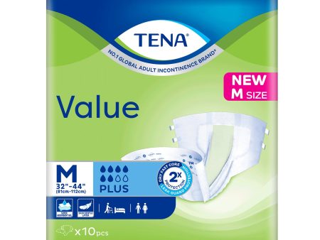 Tena Value Adult Diapers (Medium) 10pcs pack Discount