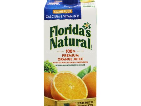 Floridas Natural 100% Premium Orange Juice with Calcium and Vitamin D (Some Pulp) 1.5L For Sale