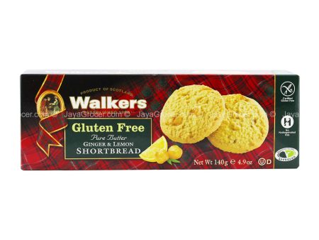 WALKERS GLUTEN FREE GINGER & LEMON 140G Cheap