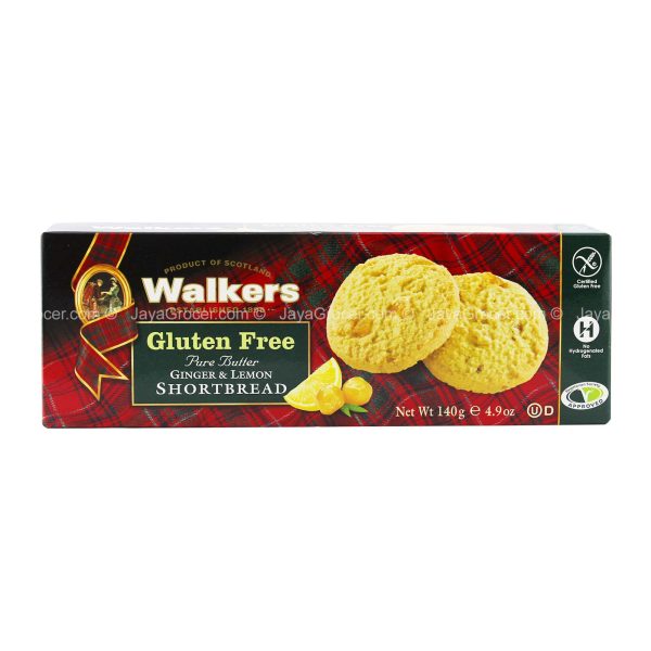 WALKERS GLUTEN FREE GINGER & LEMON 140G Cheap