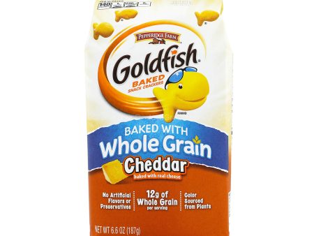 Pepperidge Farm Goldfish Baked Snack Crackers Baked with Whole Grain and Cheddar 187g Online now