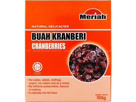 Meriah Dried Cranberries 100g Hot on Sale