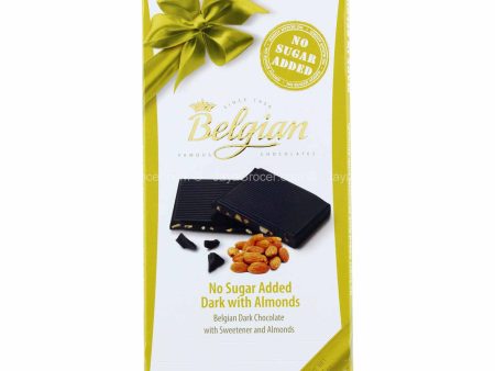 Belgian No Sugar Added Dark Chocolate with Almonds 100g Cheap