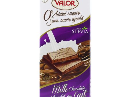 Valor 0% Added Sugar Milk Chocolate 100g For Sale