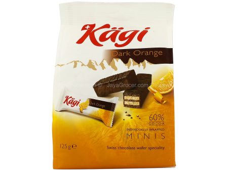 Kagi Dark Orange Mini Chocolate Wafer 125g Supply