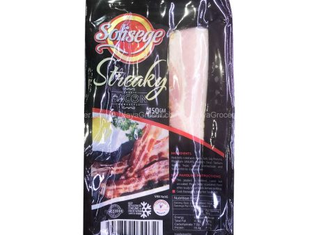 [NON-HALAL] Solisege Streaky Bacon Slices 150g Discount