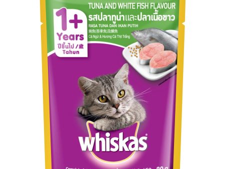 Whiskas Pouch Real Tuna and White Fish 80g Discount