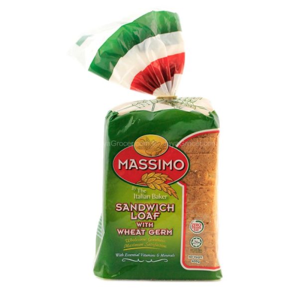 Massimo Wheat Germ Sandwich Loaf Bread 400g Fashion