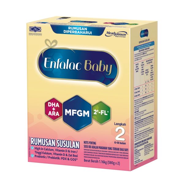 Enfalac A+ Enfalac Baby 2 -FL Step 2 with MFGM and DHA+ARA Formula MIlk 1.16kg Hot on Sale