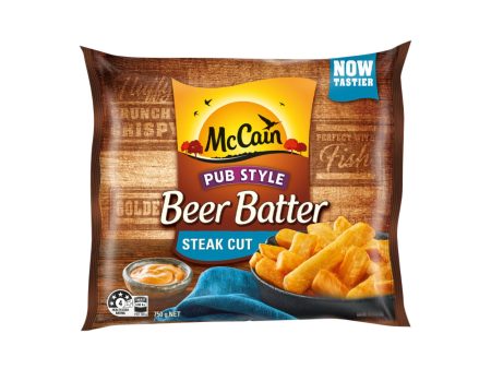 Mccain Beer Batter Steakhouse Chips 750g on Sale