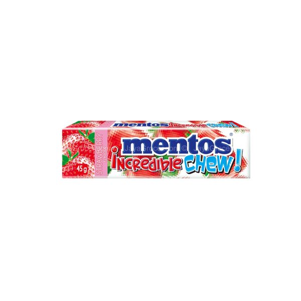 Mentos Incredible Strawberry Flavour Chew! 45g Online now