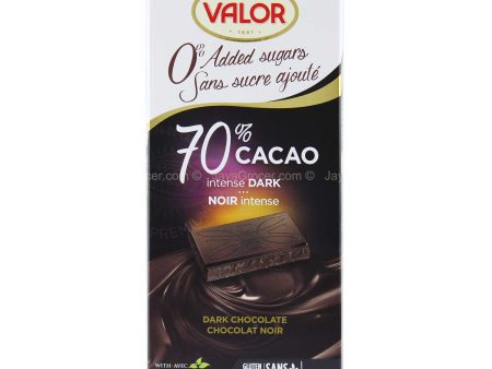 Valor 70% Cacao 0% Added Sugar Dark Chocolate 100g Online Hot Sale