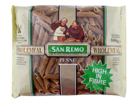 SAN REMO WHOLEMEAL PENNE 500G *1 Cheap