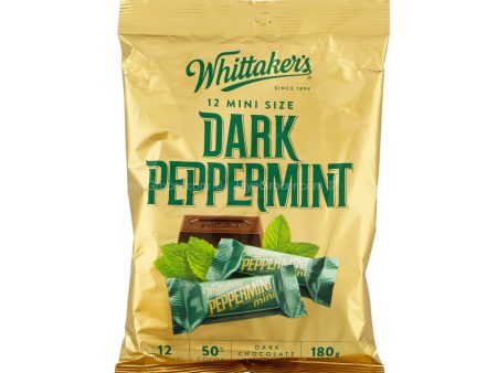 Whittaker s 12 Mini Dark Peppermint 180g Online Hot Sale