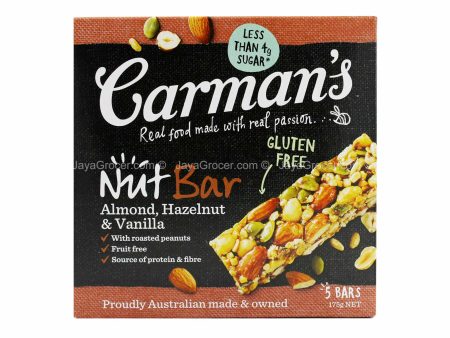 Carman Almond, Hazelnut And Vanilla Nut Bar 175g Online Sale