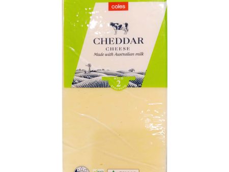 Coles Cheddar Cheese Block 1kg Hot on Sale