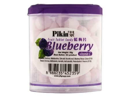 Pikin Blueberry Fruit Tablet Candy 50g Online now