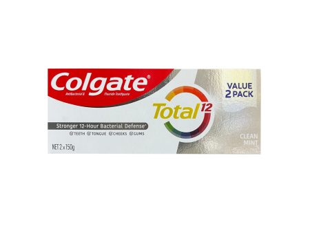 Colgate Total Clean Mint Toothpaste 150g x 2 For Discount