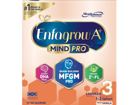 Enfagrow A+ MindPro Step 3 with MFGM Pro, DHA Pro and 2 -FL (Vanilla) 500g For Sale