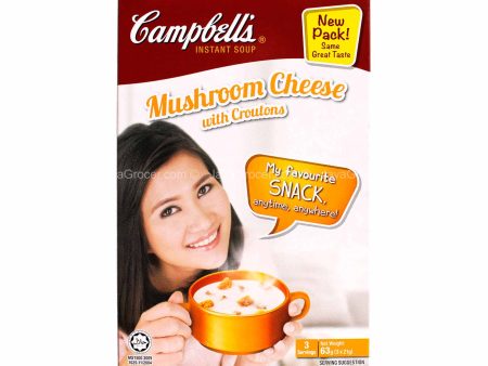 Campbells Mushroom Cheese Instant Soup 21g x 3 Online