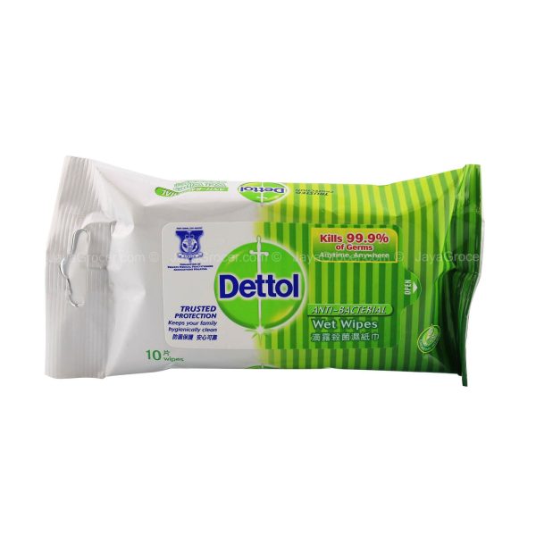 Dettol Antibacterial Wipes 10pcs pack For Discount